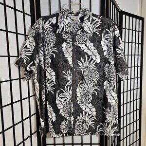 Black White Pineapple Vintage Hawaiian Aloha Days Inside Out Style (AS115)